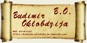 Budimir Oklobdžija vizit kartica